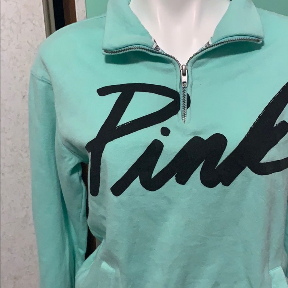 mint green PINK victoria’s secret half zip - Picture 2 of 3